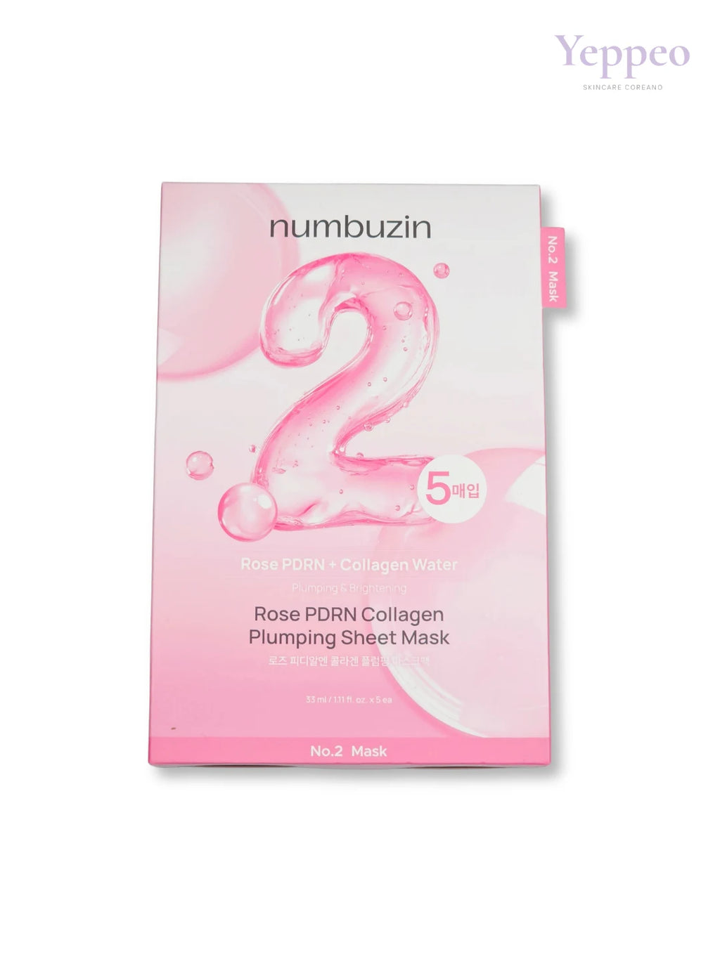 Numbuzin | No.2 Rose PDRN Collagen Plumping Sheet Mask